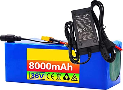 GZYHDC 36V 8Ah Batería E-Bike, 18650 8000Mah Batería De Litio 10S3P, 500W Batería De Alta Potencia, para Monociclo Eléctrico De Auto Equilibrio Scoote