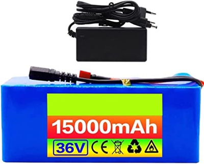 GZYHDC 36V 15Ah Batería De Litio 10S3P 21700 500W Batería De Bicicleta Eléctrica Batería De Alta Potencia E-Bike Bicicleta Eléctrica BMS + Cargador De