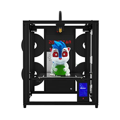 Matybobe Impresora 3D mejorada Zonestar Z9V5 PRO con diseño de cuatro extrusoras ajustables Impresión de colores mixtos Nivelación automática Reanudar