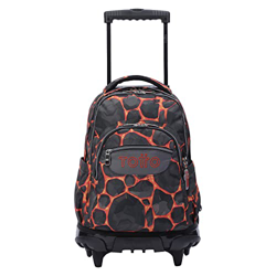 TOTTO Mochila escolar con ruedas estampado rocas Renglones de color Multicolor en oferta