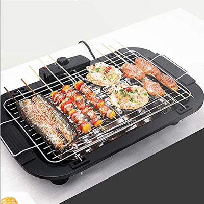 Parrilla Eléctrica Sin Humo De 1500 W Barbacoa Barbacoa Mesa De Cocina Parrilla Bandeja De Goteo Llena De Agua Menos Olor Humo, Uso Interior Y Exterio