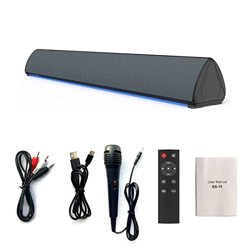 YIUPEDRFG Televisión Altavoz inalámbrico Radio Botón recargable Operación Bluetooth compatible Barra de sonido Soporte de tarjeta TF portátil precio