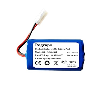 MATTLEY Robot de Barrido Batería de Iones de Litio de 14,4 V RS RT900866 Compatible con aspiradora robótica Tefal RR6875WH/NS0 RR6925WH/NS0 RR6926WH/N