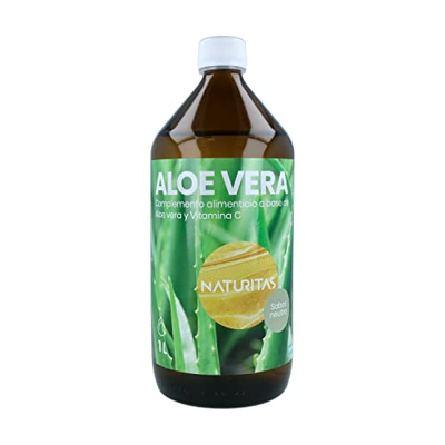 Aloe Vera Sabor Neutro 1 L Naturitas | Aloe Vera puro para beber | Complemento alimenticio | Alto contenido en vitamina C | Sin gluten y sin lactosa