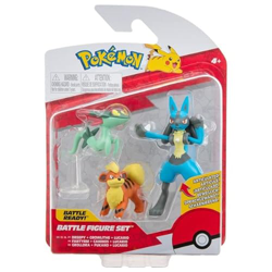Pokemon and Juego de Figuras de Batalla: Viene con Growlithe, Dreepy y Lucario (JAZWARES PKW2677) precio