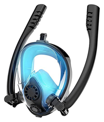 QHYTL Máscaras de Buceo, Equipo de esnórquel Impermeable para Buceo, Aparato de respiración subacuático antivaho científico de Doble Tubo, natación pa en oferta