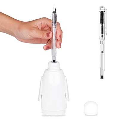 Pluma estilográfica de tinta de relleno automático de 2 uds, pluma de pintura de caligrafía, tinta de pluma estilográfica, punta de pluma de repuesto,