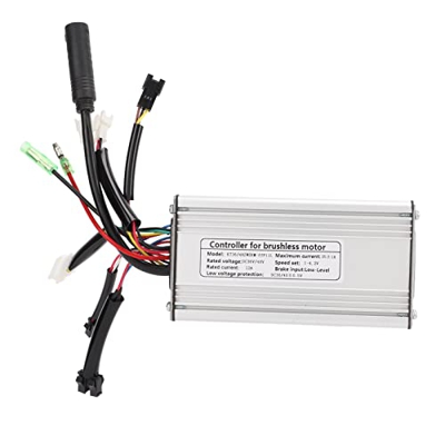 BuyWeek Controlador de Motor de Onda Cuadrada de Bicicleta eléctrica, Controlador de Bicicleta eléctrica 9mos SM de 36V/48V KT 25A con línea de luz pa