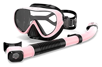 QHYTL Máscaras de Buceo Snorkeling Set Unisex Panorámica Multicolor Snorkeling Equipment Dry Snorkeling Gafas de Buceo para Adultos