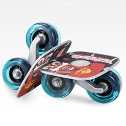 SYCARPET Patines Freeline con Rueda Azul y luz de Destello, Patines de Deriva de aleación de Aluminio, monopatín Dividido con Grafiti Exquisito para A en oferta