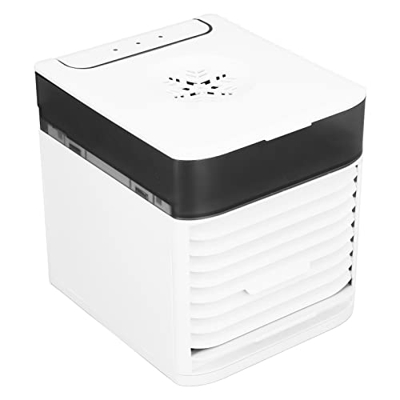 Aire acondicionado portátil, aire acondicionado personal blanco Luz de siete colores con luz UV-C para escritorio para dormitorio para oficina en casa