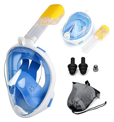 QHYTL Máscara de Buceo de Cara Completa antivaho para Buceo subacuático, máscaras respiratorias para esnórquel, Equipo de natación Impermeable Seguro características