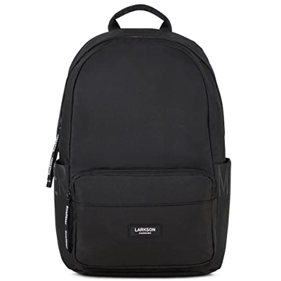 LARKSON Mochilas Escolares Jóvenes Negra 3 - Mochila Mujer Niña Mochila Hombre Niño Universidad, Escuela y Viaje - Bolso para Portátil - Hecha de Bote