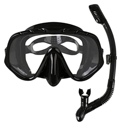 QHYTL Máscara de esnórquel de Buceo Máscara de Buceo subacuática Profesional Equipo de Deportes acuáticos de visión Amplia con Lente antivaho de una P precio