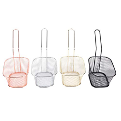 Cesta para Freír de 4 Piezas, Cesta para Freír Patatas Fritas, Colador de Red con Filtro, Herramienta para Accesorios de Cocina, Plateado, Negro Y Dor precio