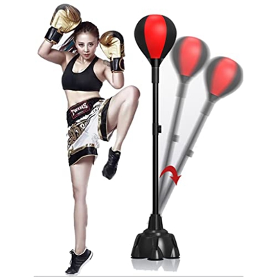 FIFOR Soporte Inflable for Saco de Boxeo, for Adultos y niños, Saco de Boxeo de Reflejo Ajustable en Altura, Entrenamiento físico, Pelota de Boxeo Ind
