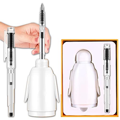 DDONVG Pluma estilográfica de tinta de llenado automático, pluma estilográfica automática para pintura de caligrafía, papelería para estudiantes, ofic