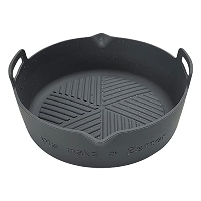 Freidora de aire de silicona, bandeja de silicona reutilizable, apta para alimentos, accesorios de horno, repuesto de papel de pergamino, bandeja de s
