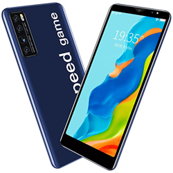 Smartphone Android10 5.72 pulgadas de pantalla grande RAM512MB+ROM4GB con desbloqueo facial y trasero (negro, talla única) en oferta