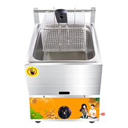 SAIAODI Freidora de Gas, Freidora Grande con Cesta, Freidora de Exterior de Acero Inoxidable con Tapa, para Cocina/Restaurante/Restaurante de Comida R en oferta