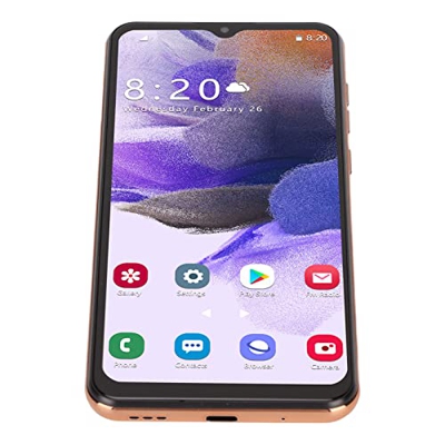 Jopwkuin Teléfono Celular Desbloqueado, Desbloqueo Facial 4GB RAM 64GB ROM 6.52in 4000mAh Batería Teléfono Inteligente Quad Core para Adultos(Oro)