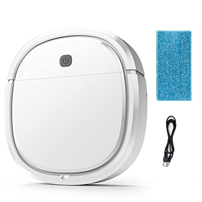 TTdamai Robot Aspirador, 1800Pa Aspirador Robot, Detecta obstáculos, Aspira, Barre, Friega y Pasa la Mopa, Ideal para alfombras y Suelos Duros