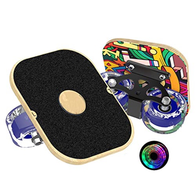 SYCARPET Tabla de Deriva de monopatín con Ruedas de PU de Alta Elasticidad, Graffiti Adulto de Arce de Cuatro Ruedas Calle de Cepillo Dividida para mo