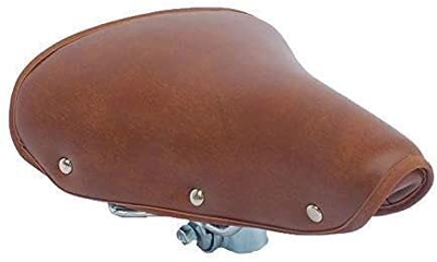 Cojín para Asiento de Bicicleta, Asiento Delantero, sillín de Bicicleta, amortiguación de Resorte Doble, sillín de Bicicleta con Remaches de Cuero PU 