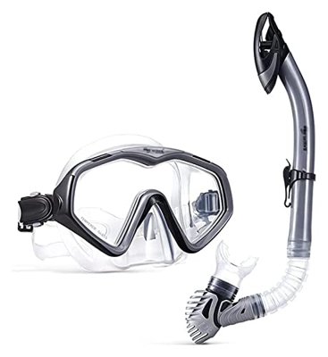 QHYTL Máscaras de Buceo Snorkeling Silicona Impermeable y antivaho Unisex HD Equipo de Buceo Natación