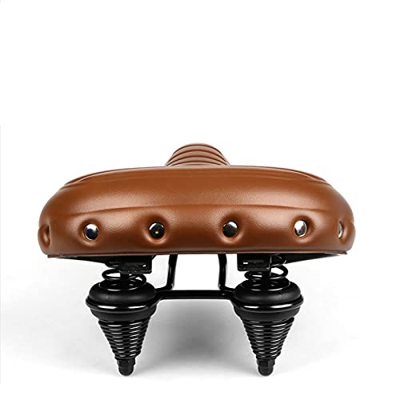 Cojín de Asiento de Bicicleta Asiento de Bicicleta para Hombres y Mujeres, sillín de Bicicleta con suspensión de Resorte Asiento de sillín Grande (mar