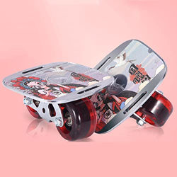 SYCARPET Patines portátiles de la Deriva del Camino del Rodillo, Placa de Aluminio Antideslizante con Ruedas de PU con luz roja de Destello para Princ características