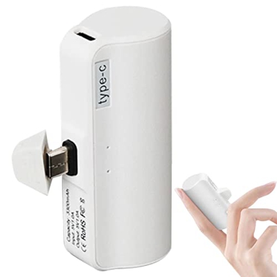 Umifica 2 Pcs Paquete de batería USB C, Batería Ligera Tipo C de 4800 mah, Mini Cargador Inalámbrico Baterías Compactas para Celular