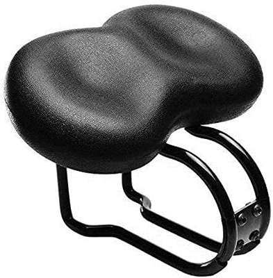 Asiento de Bicicleta Cojín Asiento de Bicicleta, Asiento Trasero de Bicicleta MTB PU Cojín Suave de Cuero Asiento Trasero Extra Ancho