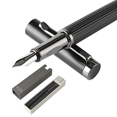 GC QUILL Juego de plumas estilográficas con convertidor de tinta, punta fina con funda de regalo, regalo perfecto para hombres y mujeres, oficina ejec