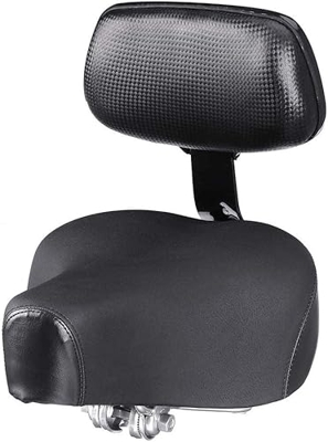 Asiento universal cómodo for bicicleta, cómodo asiento for bicicleta con respaldo, asiento delantero for bicicleta extra ancho y acolchado, asiento fo