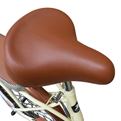 Utopone Asiento Universal cómodo for Bicicleta, sillín de Bicicleta Retro Sillín de Bicicleta de Ciclismo remachado Vintage Accesorios de Asiento dura