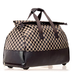 WANWEN Tamaño de la Cabina Equipaje de Mano Maleta Holdall Trolley Bag (Color : 01 Plaid, Size : 47 * 22 * ​​30cm) Little Surprise precio
