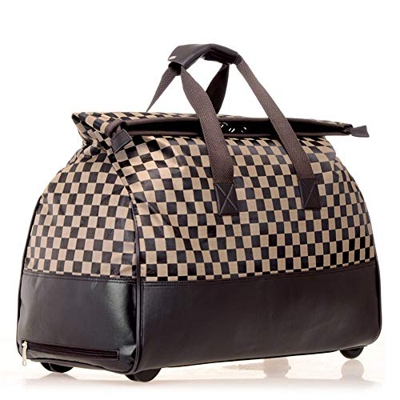 WANWEN Tamaño de la Cabina Equipaje de Mano Maleta Holdall Trolley Bag (Color : 01 Plaid, Size : 47 * 22 * ​​30cm) Little Surprise