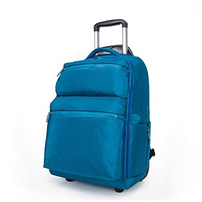 WANWEN 34 * 23 * 50 cm Maleta de Equipaje de Cabina de Mano con 2 Ruedas Vertical súper Liviana - Aprobado para Ryanair (Color : Blue, Size : 34 * 23 
