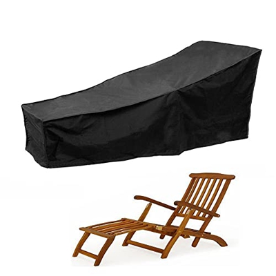 Funda para Tumbona de jardín, Impermeable, Cubierta para tumbonas, protección contra los Rayos UV, para Muebles de jardín de jardín, 210 x 40 x 80 cm