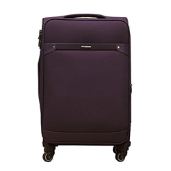 WANWEN Cabina de Ruedas Ligera aprobada Bolsa de Viaje Maleta Trolley Equipaje de Mano, Negro/marrón/púrpura (Color : Purple, Size : 42 * 23 * 61cm(24 en oferta
