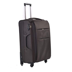 WANWEN 2 Ruedas Equipaje de Mano Maleta Cabina Ligera Llanura Trolley Bolsas de Viaje - Negro (Color : Brown, Size : 39 * 24 * 63cm(24)) Little Surpri precio