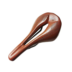 ZGZP ZWF Store 2022 Sillín de Bicicleta Marrón Cuero Hueco Aliento Ligero Sillín de Bicicleta de Carreras características