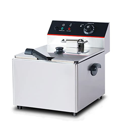 ZYFC Freidora Profunda con Cesta, Freidora Eléctrica de Acero Inoxidable de 8 L, Control de Temperatura y Temperatura Constante Automática para Uso Co en oferta