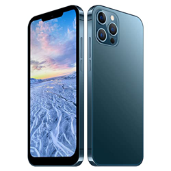 Smartphone Android10 6.3 pulgadas pantalla grande RAM12GB+ROM512GB con desbloqueo facial y 3 cámaras traseras (azul, talla única) características