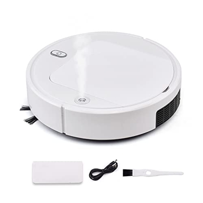 HelloCreate Aspirador robótico USB de carga con pulverización de agua Piso Mopping máquina de barrido para el hogar