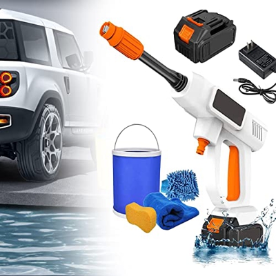 Lavadora a presión inalámbrica, Lavadora a presión Lavadora de Autos de Lavado a presión inalámbrica Liviana, con Boquilla 3 en 1, batería de Iones de