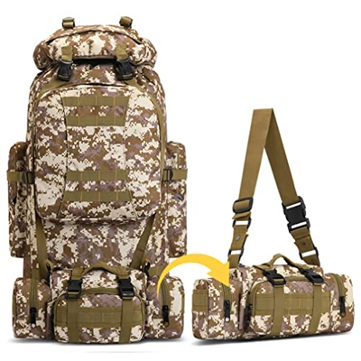SPAHER 100L Mochila Táctica Militar Camuflaje Molle Assault Pack Mochilas de Marcha Ligero Impermeable Bolso de Viaje para Senderismo Acampada, Montañ