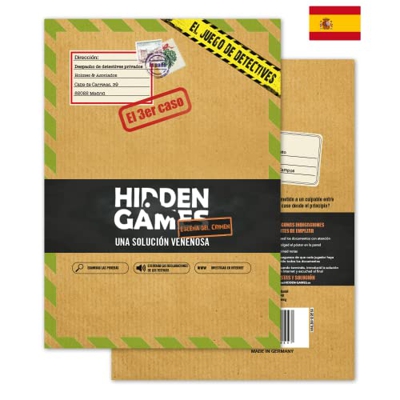 Hidden Games Escena del Crimen - EL 3er caso - UNA SOLUCIÓN VENENOSA (Edición española) - Un juego por 1-6 jugadores, un juego de Escape, un juego de 