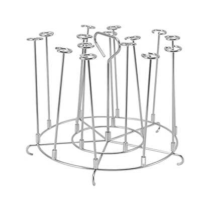Pssopp Soporte para Pinchos de Acero Inoxidable de 8 Cuartos de galón, Soporte para Pinchos, Compatible con brochetas, Accesorios para freidora de Coc